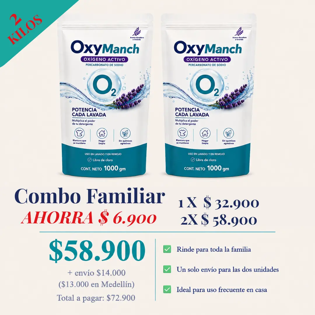 Combo Familiar - 2x OXY manch 1000g - $58.900